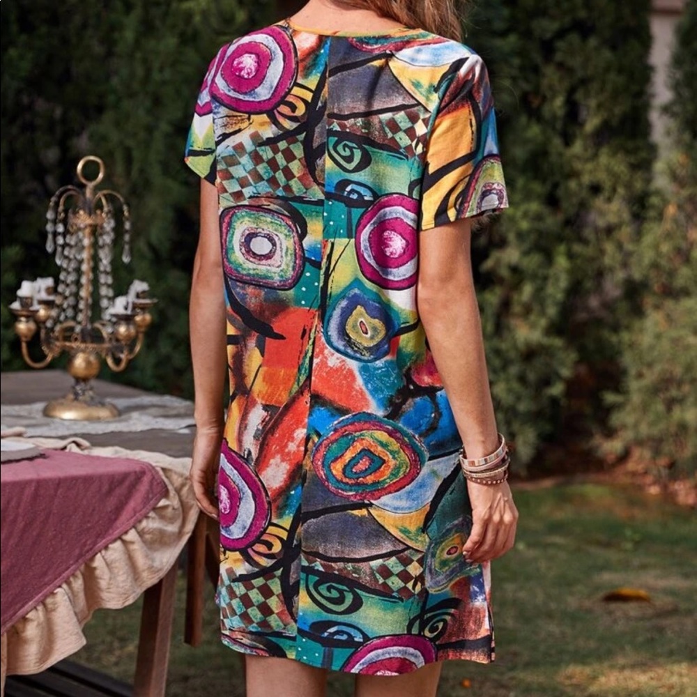 EMERY ROSE Graphic Print Tunic Dress - Picture 3 of 6